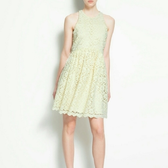 Zara Dresses & Skirts - Zara buttercup yellow guipure lace dress spring wedding shower 0 2 xs